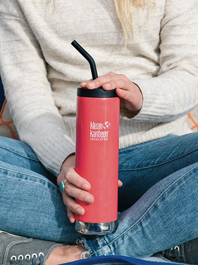 Klean Kanteen 3-Piece Stainless Steel Straw Set (10mm) - Multi Color Reusable Drinking Straws for Smoothies, Iced Coffee & Eco-Friendly Lifestyle