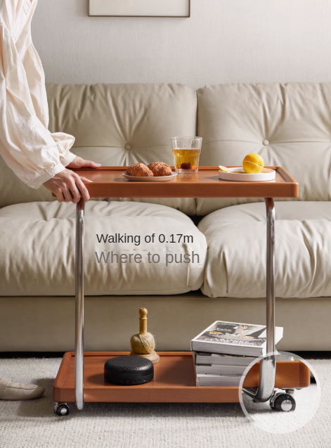 Solid Wood C-Shaped Side Table - Beech, Ash, Oak, Poplar - Modern End Table for Living Room, Bedroom & Office