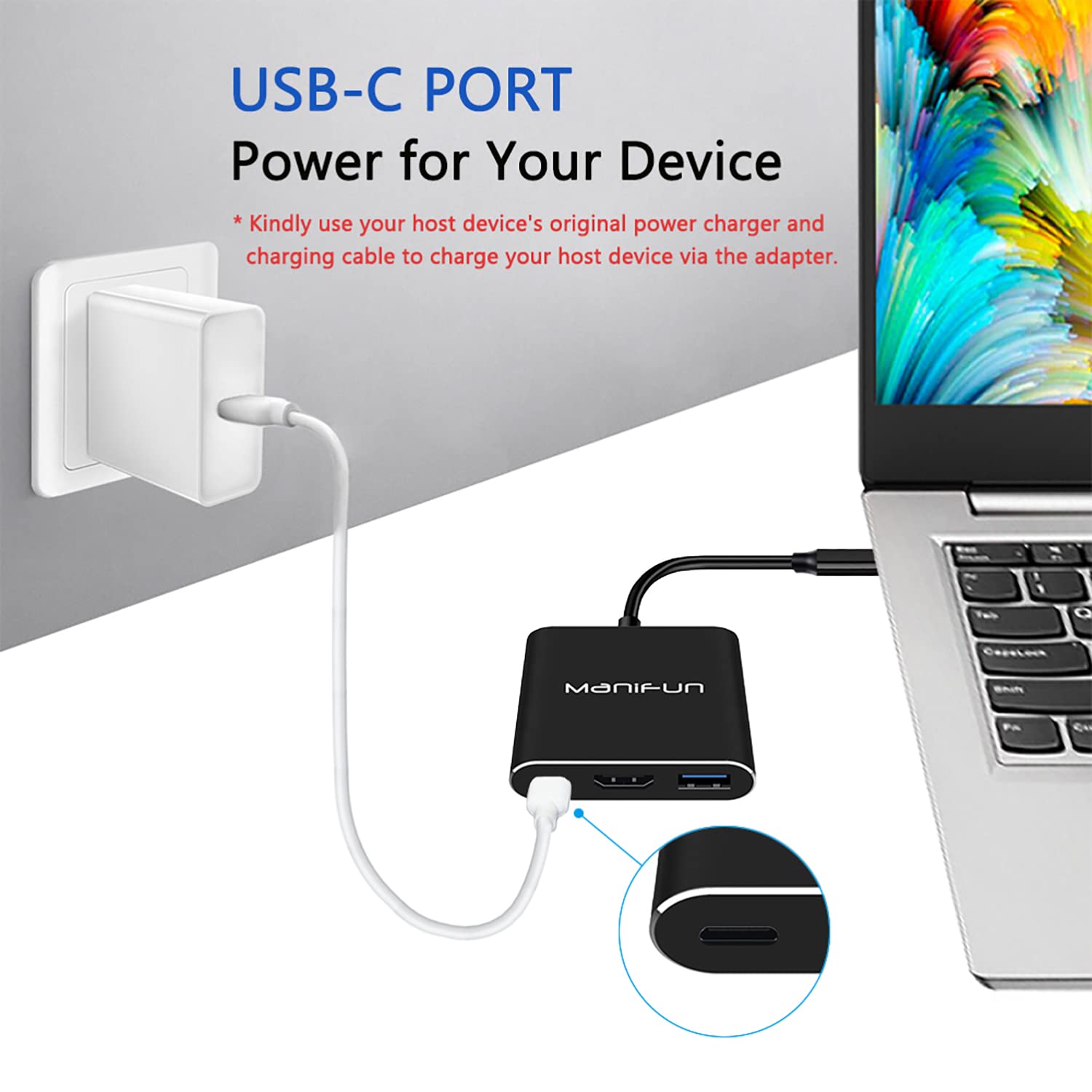 USB C to HDMI Multiport Adapter - 6-in-1 Thunderbolt 3/4 Compatible Digital AV Converter for MacBook Pro/Air, Samsung Phones & Smart TVs - Perfect for Home Theater, Office Presentations & Mobile Workstations