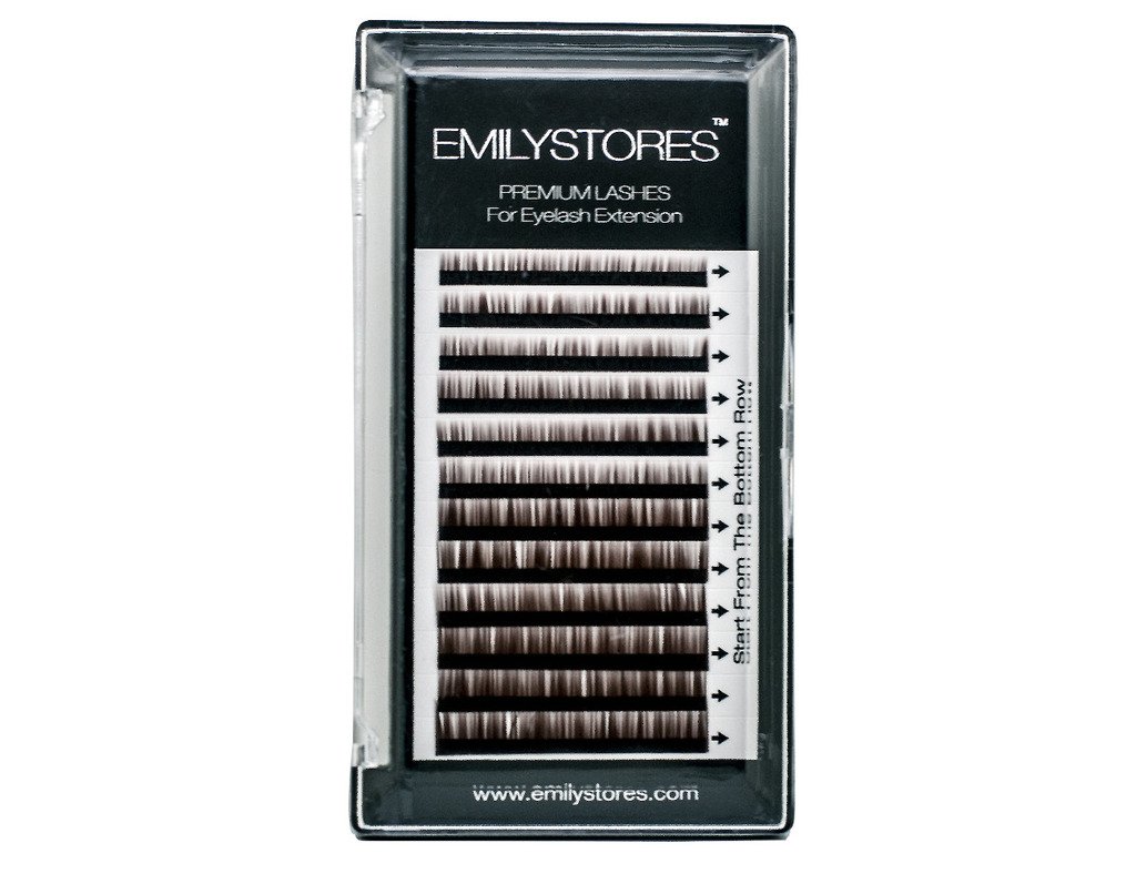 Natural Brown Eyelash Extensions 0.10mm Thickness - 5/6/7/8mm Mixed Lengths (1 Tray) for Volume & Length - Perfect for Salon, Bridal, or Everyday Glam Makeup