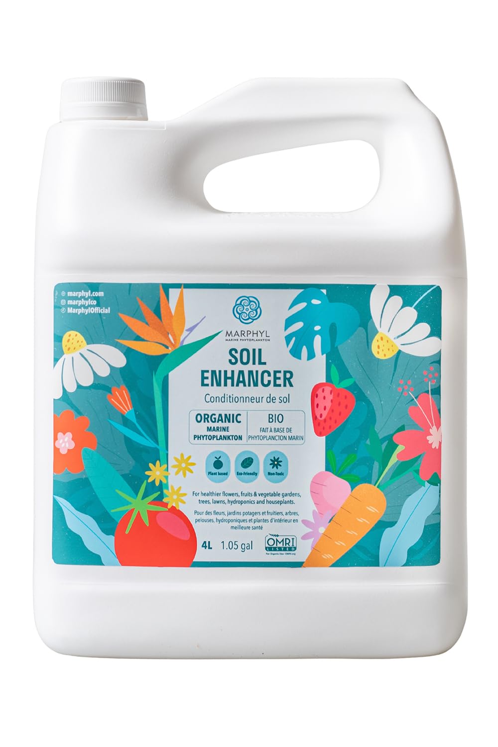 **MARPHYL Organic Liquid Fertilizer - All-Purpose Plant Food for Indoor & Outdoor Plants - Nutrient-Rich Lawn Fertilizer & Soil Enhancer for Flowers, Vegetables, Succulents, Bamboo & Hydroponics - Perfect for Houseplants, Gardens & Greenhouses**