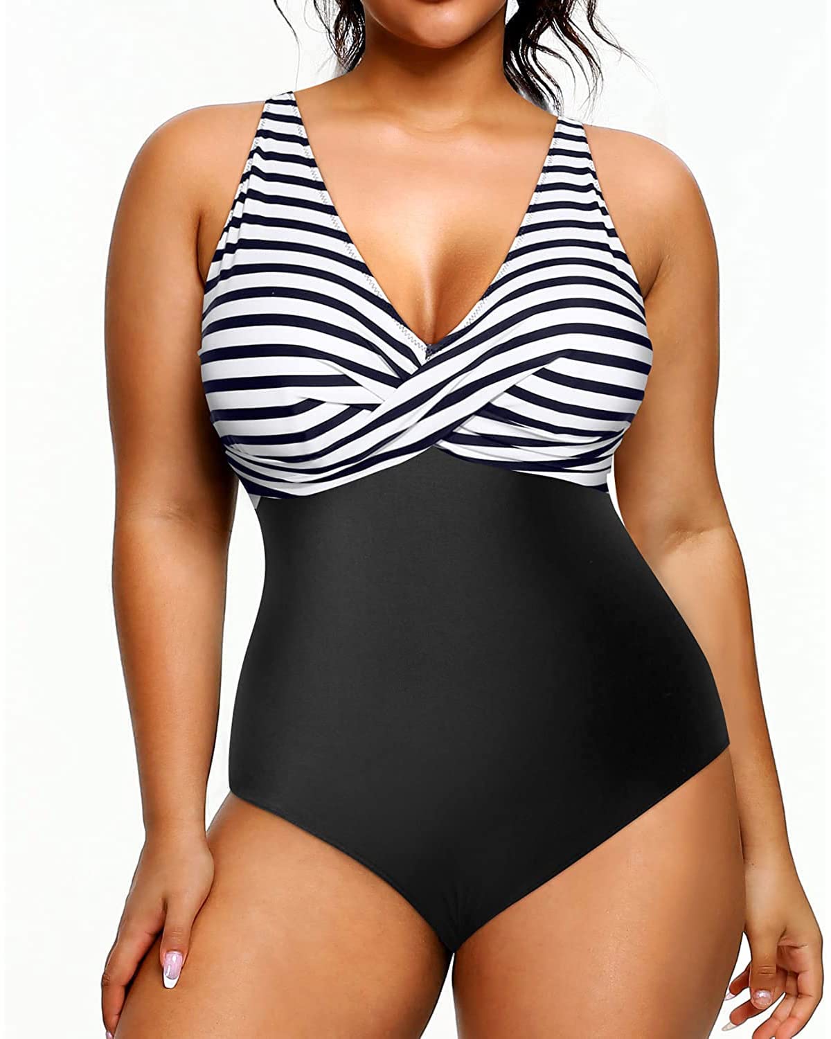 Yonique Plus Size Swimwear for Women - Tummy Control One Piece Bathing Suit for Beach & Pool