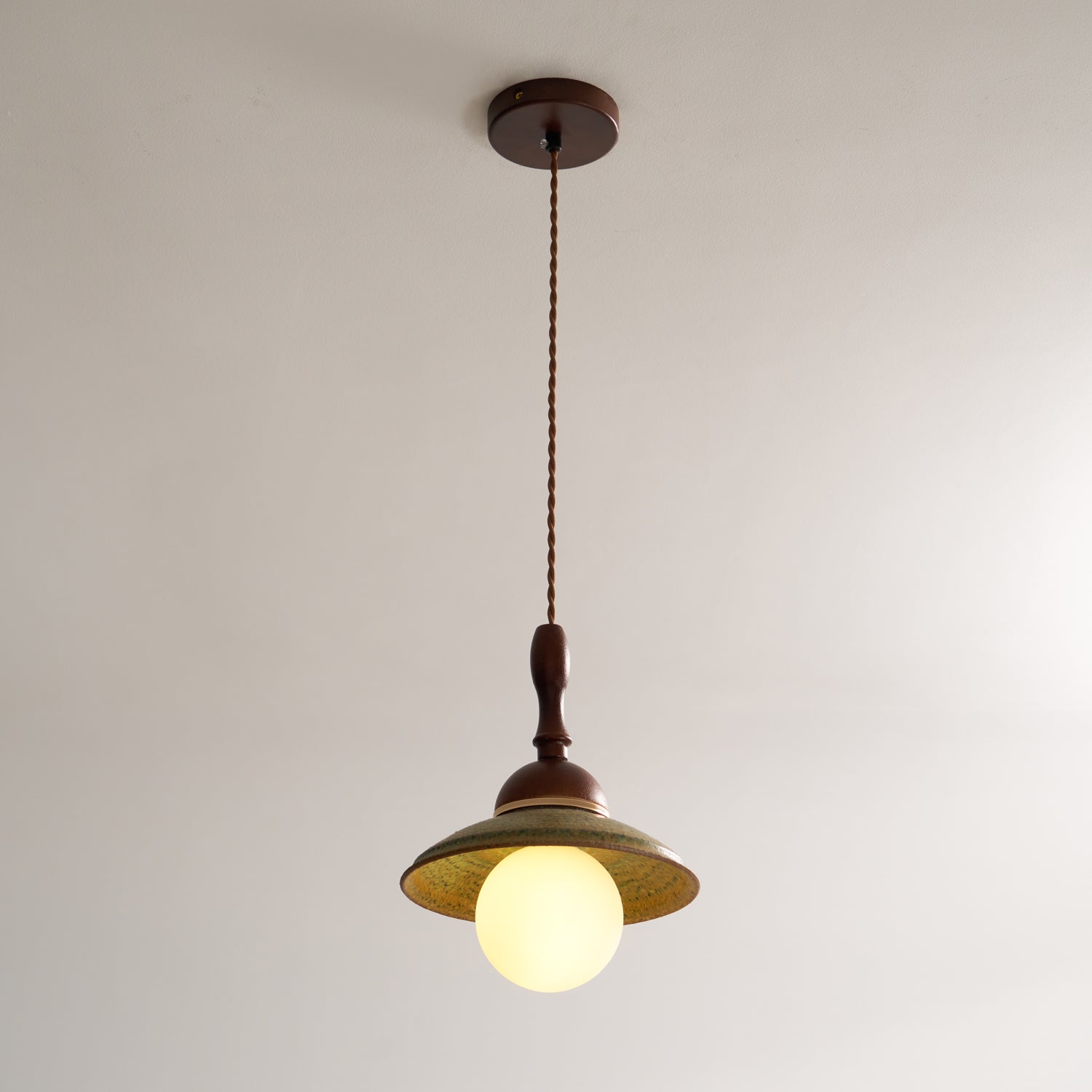 Modern Greenfield Pendant Lamp - Stylish Hanging Light Fixture for Kitchen Island, Dining Room & Living Room Decor | Adjustable Cord, Dimmable LED Bulb Compatible