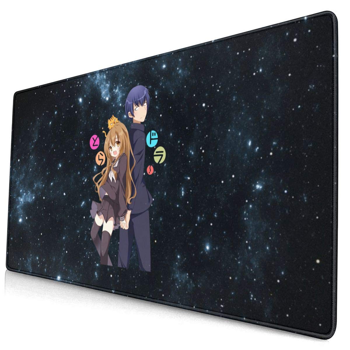Toradora! Anime Gaming Mouse Pad - Large 15.8x29.5 Inch Non-Slip Rubber Base with Stitched Edges - Perfect for PC, Laptop & Office Desk Setup