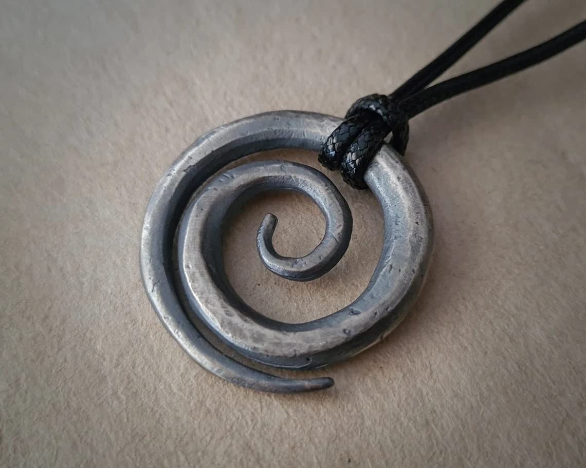 Viking Spiral Necklace for Men & Women - 925 Sterling Silver Celtic Eternity Pendant - Norse Jewelry Gift for Birthday, Anniversary & Viking Lovers - Perfect for Cosplay, Historical Reenactment & Everyday Wear