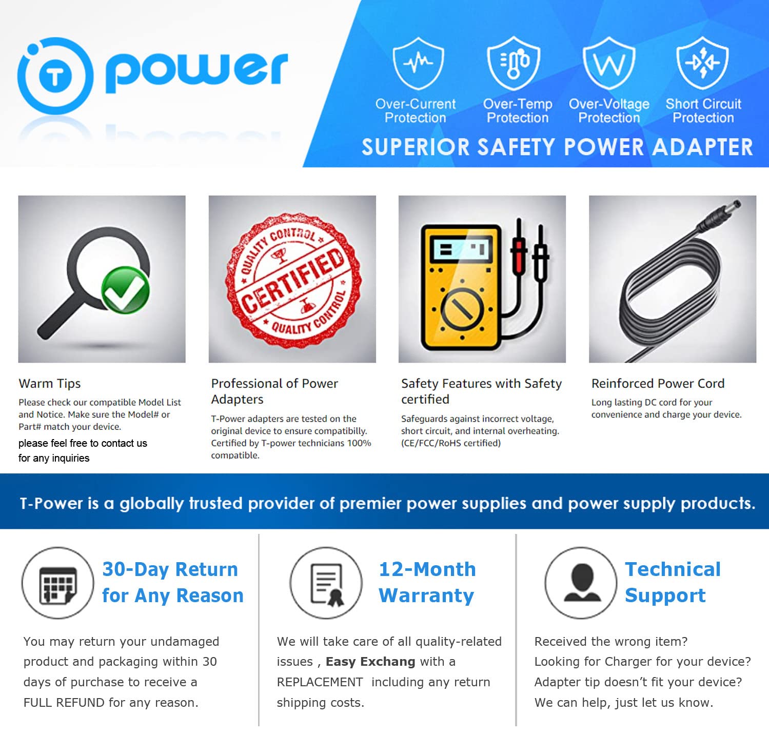 T-Power 9V AC/DC Adapter Power Supply for Boss RC-20/RC-20XL Phrase Loop Station & Roland DD Series (DD-2/DD-3/DD-5/DD-6/DD-7/DD-20) - Compatible with PSA-120S/120T & Archer 273-1656 - Perfect for Home Studio & Live Performances
