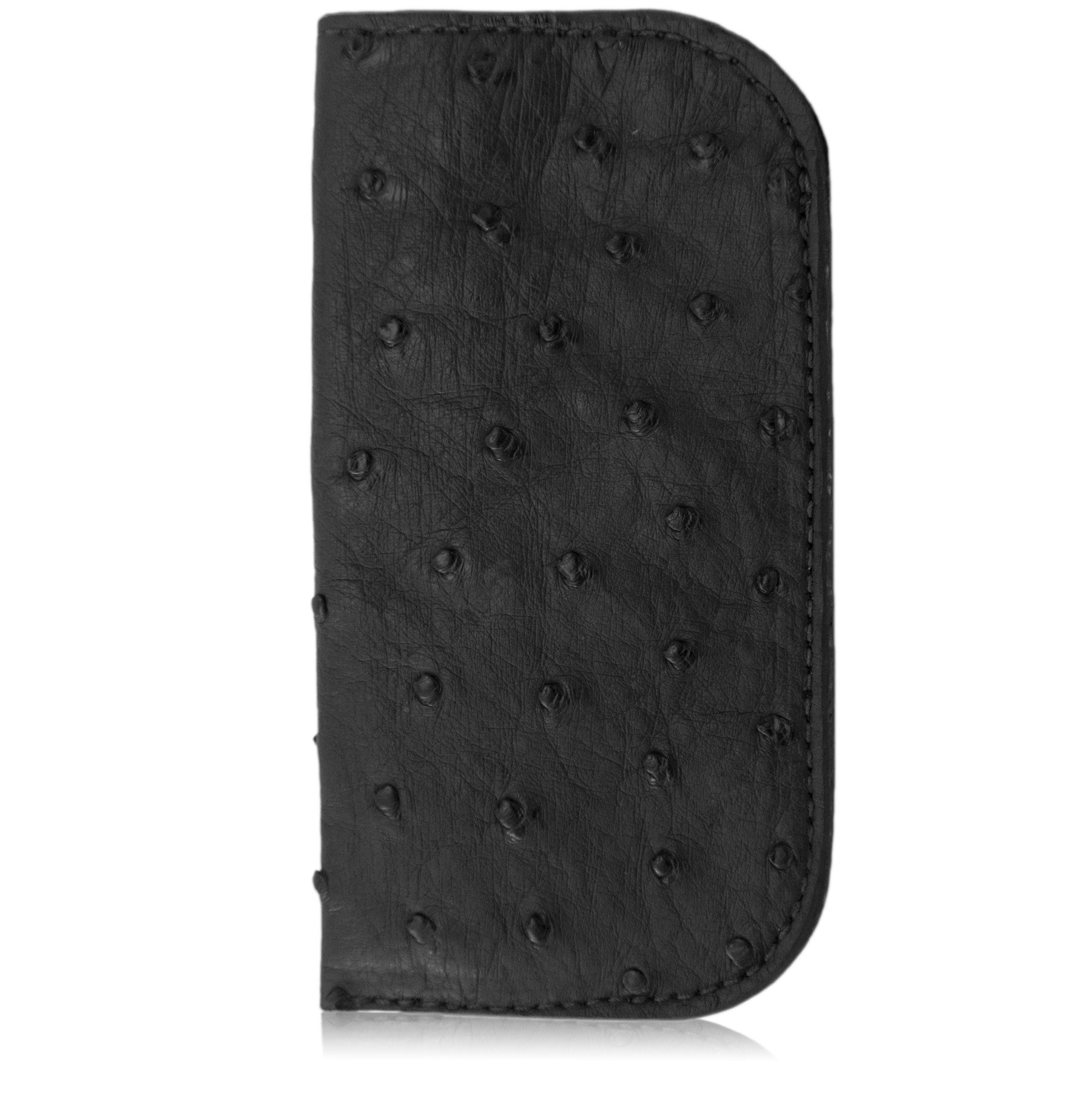 Genuine Ostrich Leather Soft Sunglasses & Eyeglasses Case - Premium Protective Eyewear Holder for Travel, Work, and Everyday Use