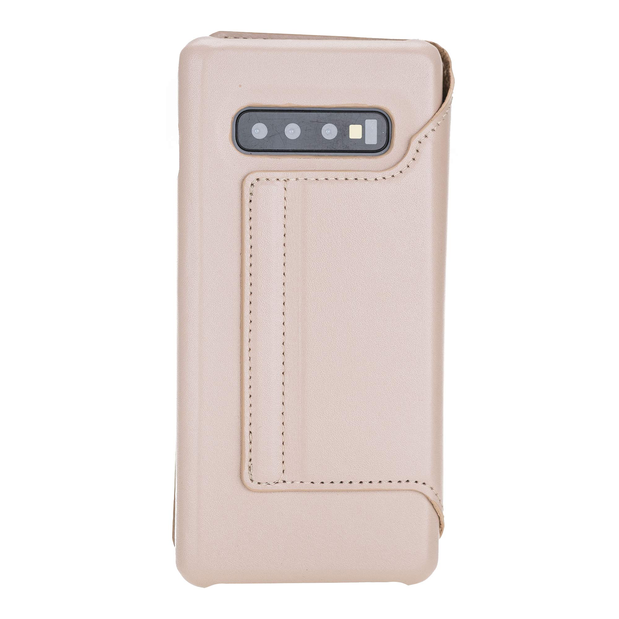 Venito Venice Genuine Leather Wallet Case for Samsung Galaxy S10 Plus (6.4 Inch) - RFID Blocking Protection | Slim Design with Card Slots | Perfect for Everyday Use, Travel & Business (Nude Pink)