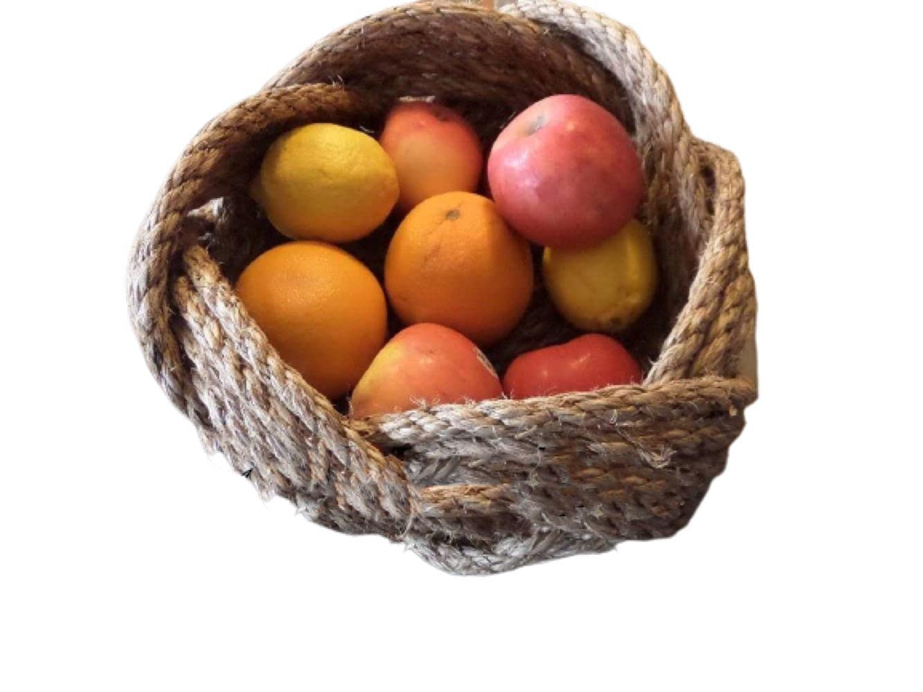 Nautical Knotted Rope Bowl Basket - 10