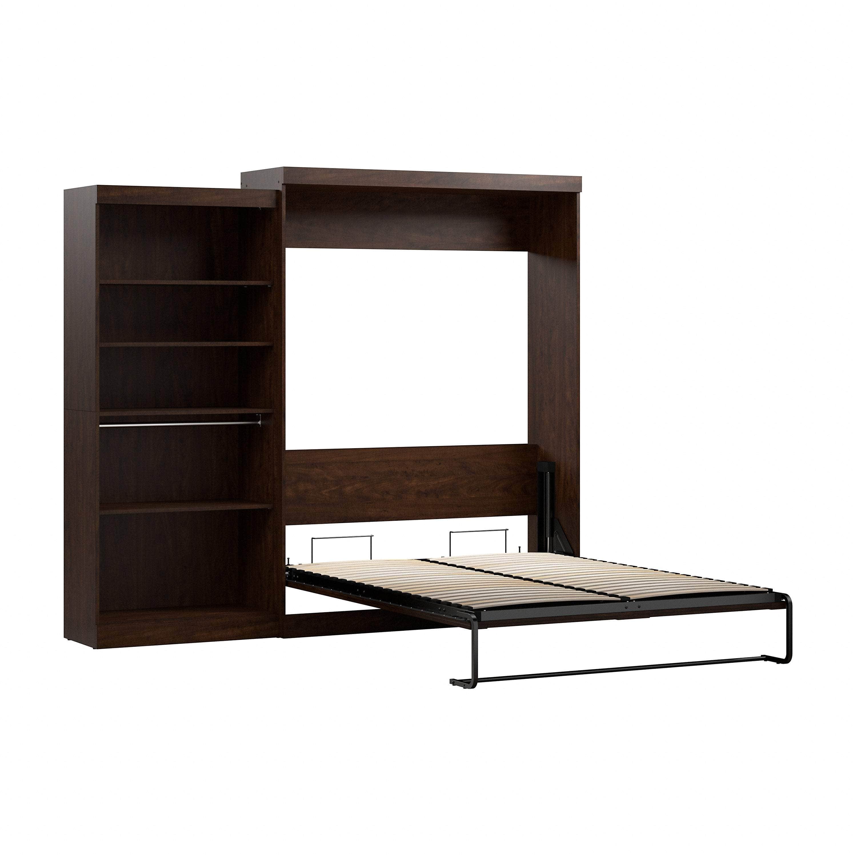Pur Queen Murphy Wall Bed with Closet Organizer (101W) - 7 Color Options | Space-Saving Wall Bed for Small Apartments, Guest Rooms & Home Offices