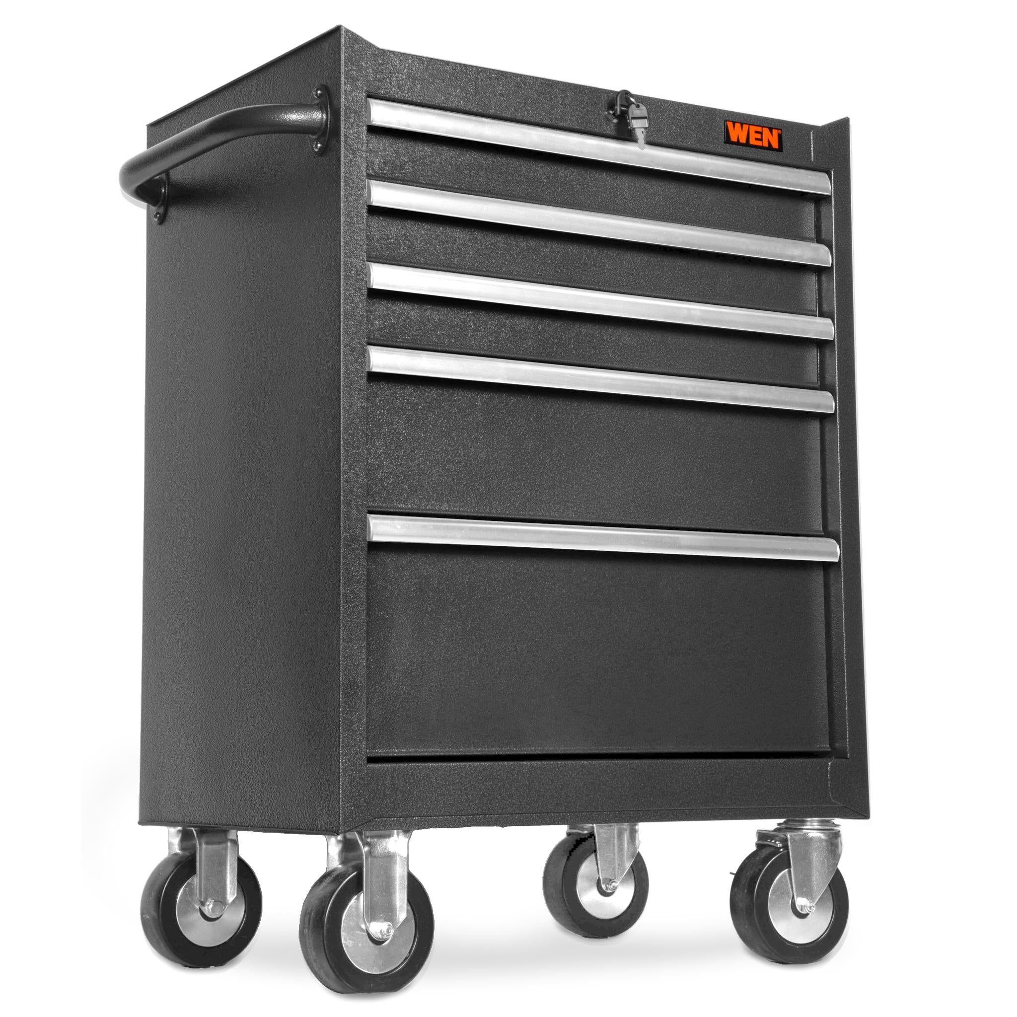 WEN GG262B 27-Inch Heavy Duty Rolling Tool Cabinet | 21-Gauge Powder Coated Steel Construction | Perfect for Garage Organization & Professional Workshops