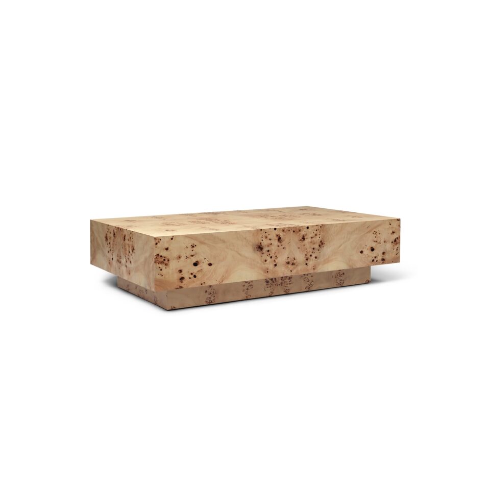 FERM LIVING Natural Burl Wood Coffee Table - Modern Scandinavian Living Room Furniture for Home Decor & Stylish Interior Design