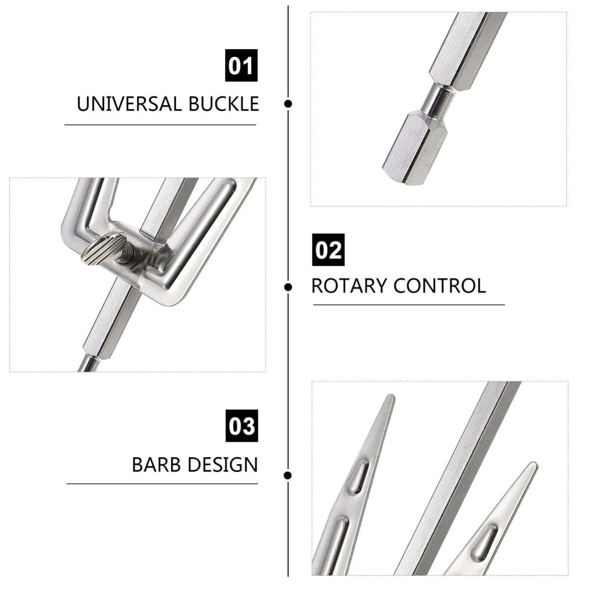 Stainless Steel Air Fryer Fork Set - Durable Rotisserie Spit Rod & BBQ Forks for Chicken, Meat - Perfect Kitchen & Camping Accessories - Ideal for Air Fryer, Grill, and Outdoor Cooking