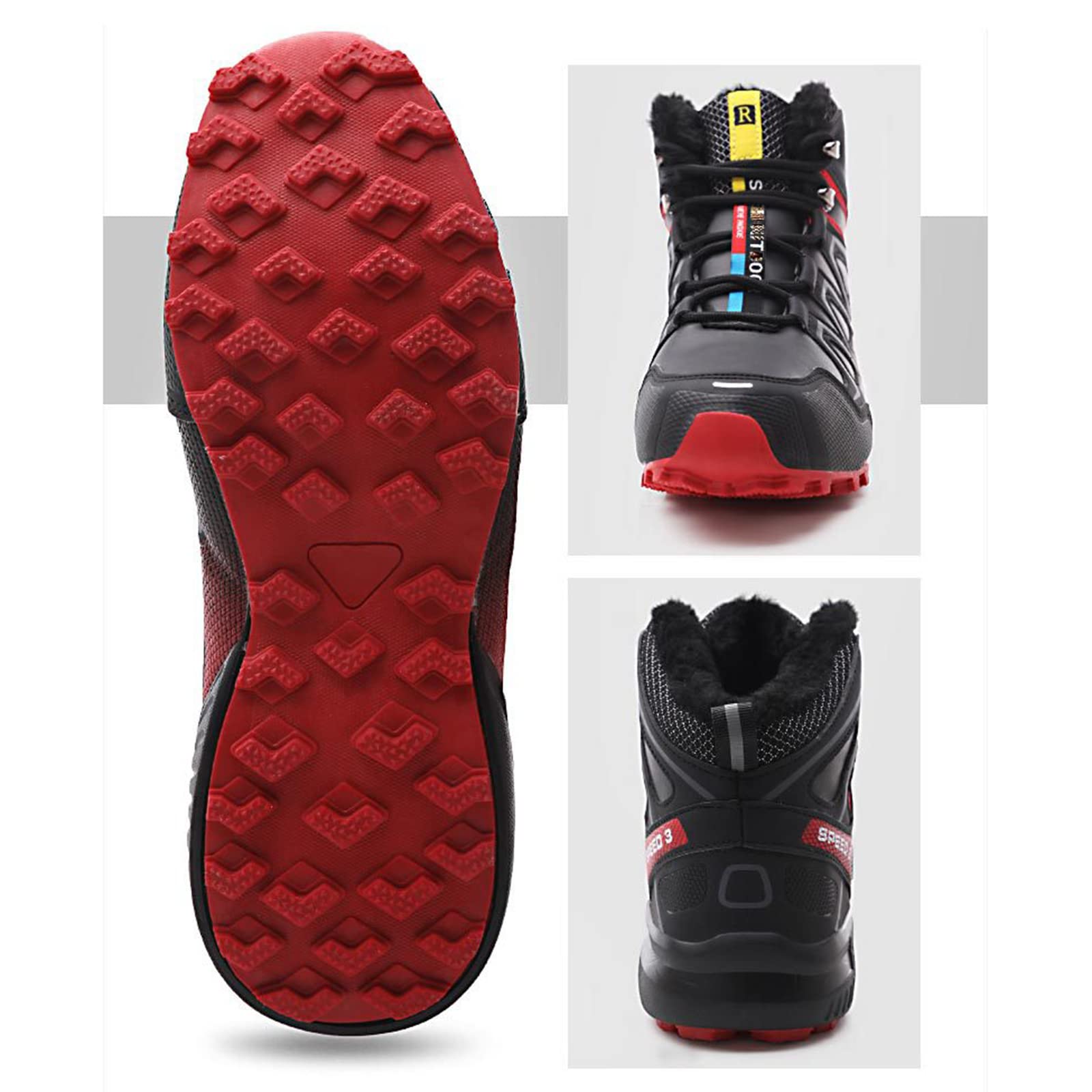 Men's Waterproof Leather Winter Golf Shoes - Warm Snow Boots for Outdoor & Indoor Golf Training - Perfect for Cold Weather Golfing & Court Sports