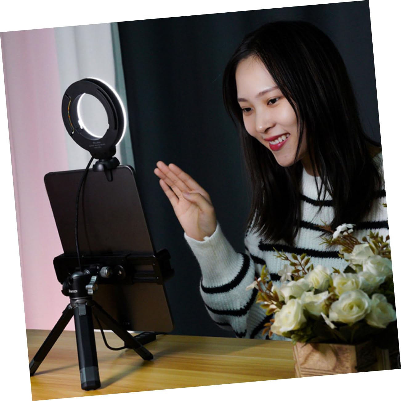 TINEASUR 3-in-1 LED Selfie Ring Light with Clip - Dimmable Webcam Light for Streaming, Video Calls & Makeup | Perfect for YouTube, TikTok & Zoom Meetings