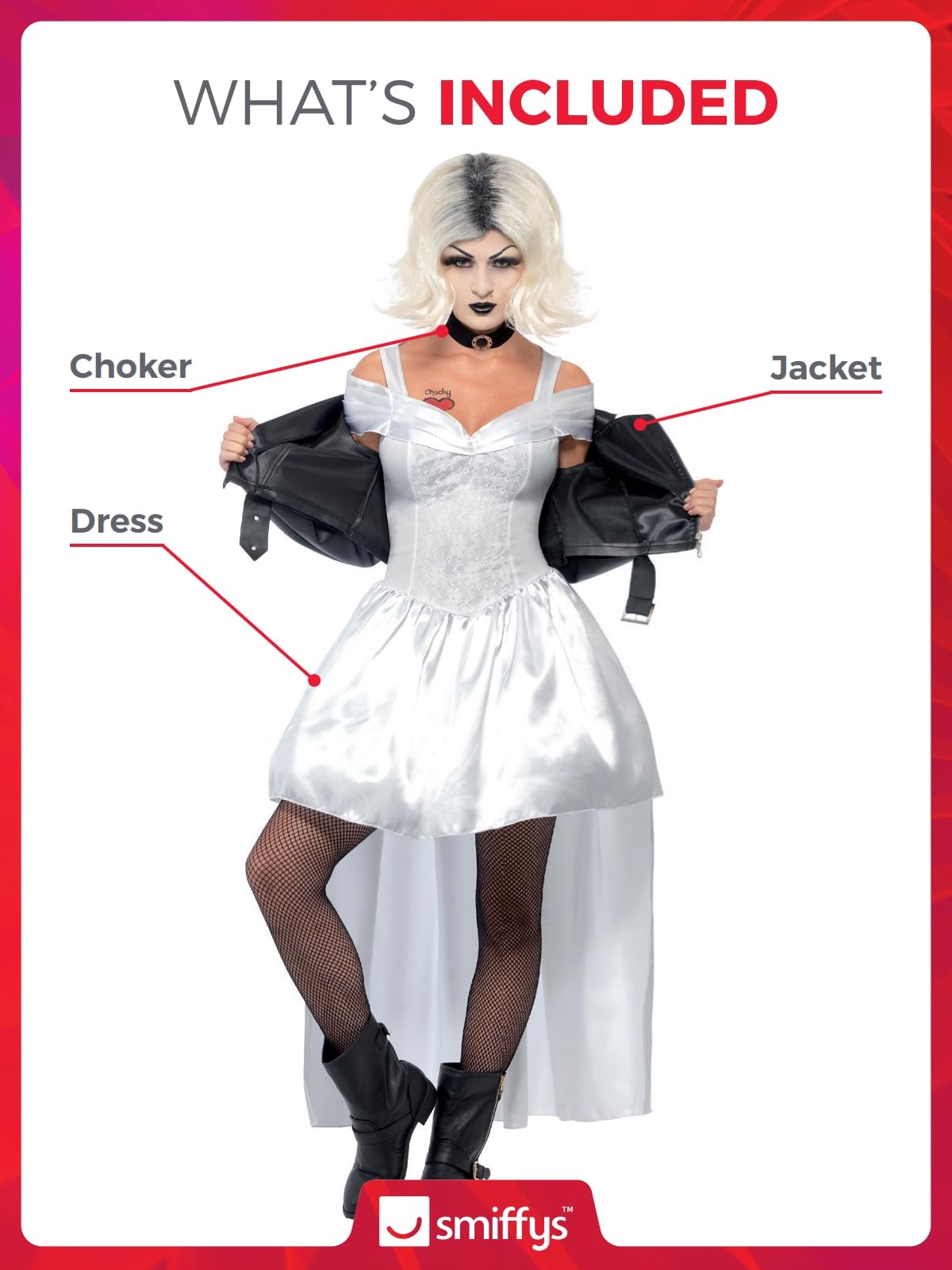 Bride of Chucky Halloween Costume for Women - Scary Movie Cosplay Outfit for Horror Parties & Theme Events