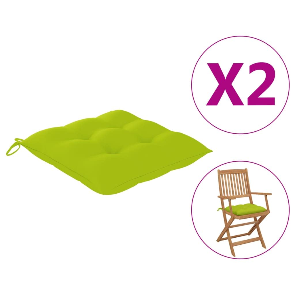 Premium 2-Piece Bright Green Settee Cushions (15.7