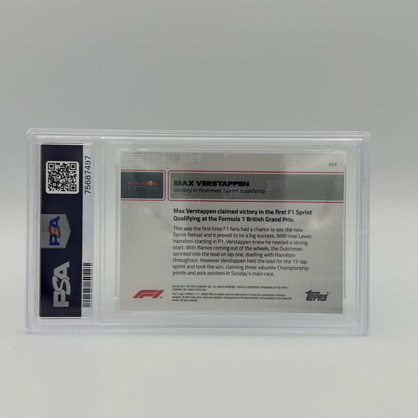 2004 Topps Victory First Ever Sprint Qualifying #33 Red PSA 7 Graded Card - Perfect for Racing Memorabilia Collectors & F1 Fans