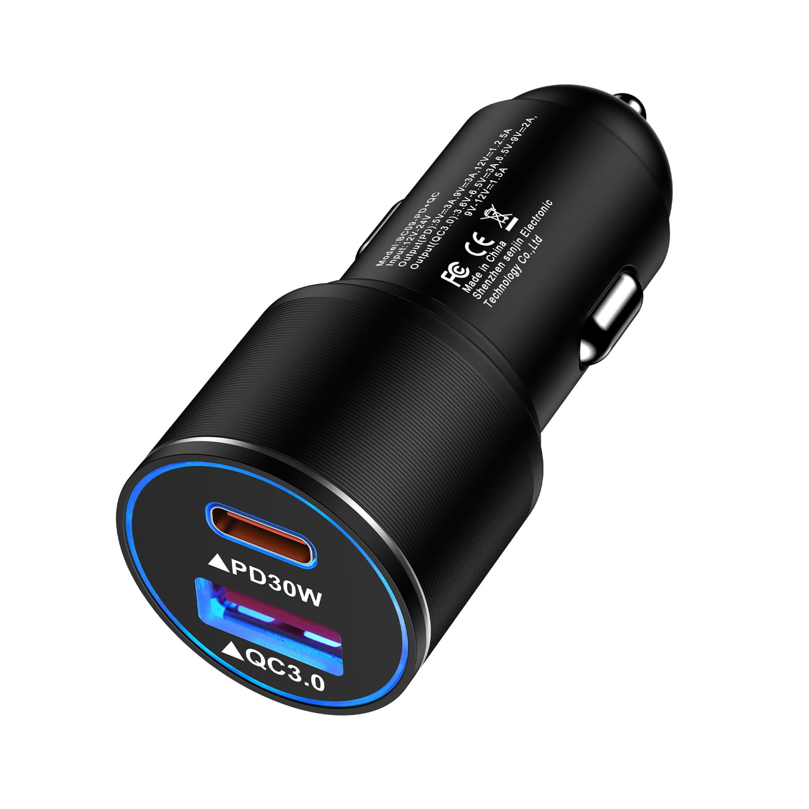 48W USB C Car Charger Fast Charging - All Metal 12V USB Outlet with PD & QC 3.0 - Compatible with iPhone 16/15/14/13/12/11 Pro Max/SE/XR & Samsung S25/S24/S23/S22/A54 - Perfect for Road Trips & Daily Commute