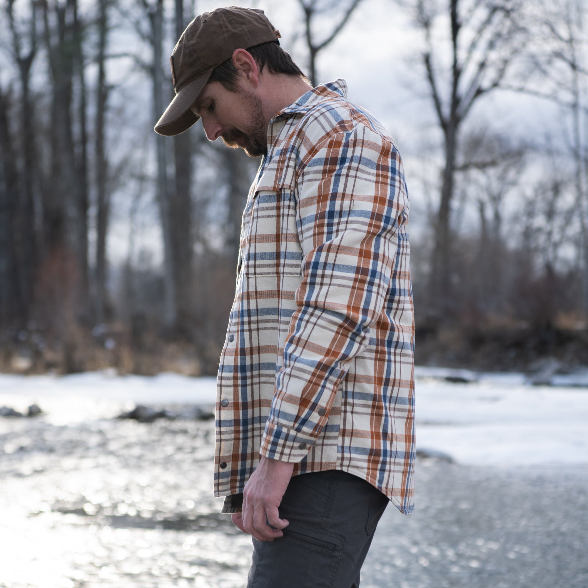 Men's Boone Shirt Jacket in Forest Moss Green - Lightweight Outdoor Flannel Shirt for Hiking, Camping & Casual Wear
