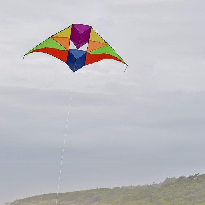 6ft Delta Conyne Rainbow Kite - Colorful Outdoor Flying Kite for Beach, Park & Family Fun Activities | Perfect for Kids and Adults