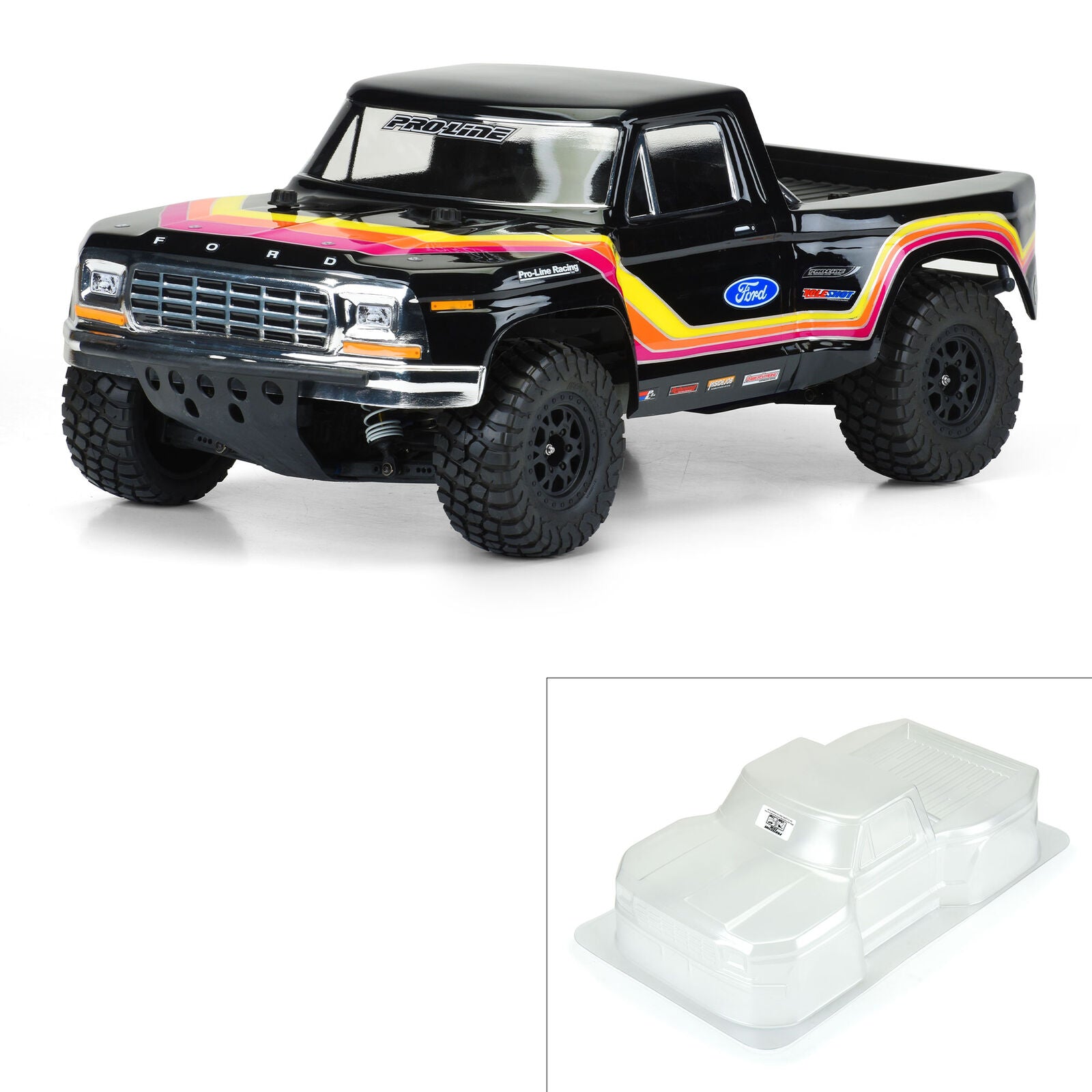 1979 Ford F-150 Race Truck 1/10 Scale Clear Body RC Car - Off-Road Racing, Drifting & Hobby Collection for Adults & Kids