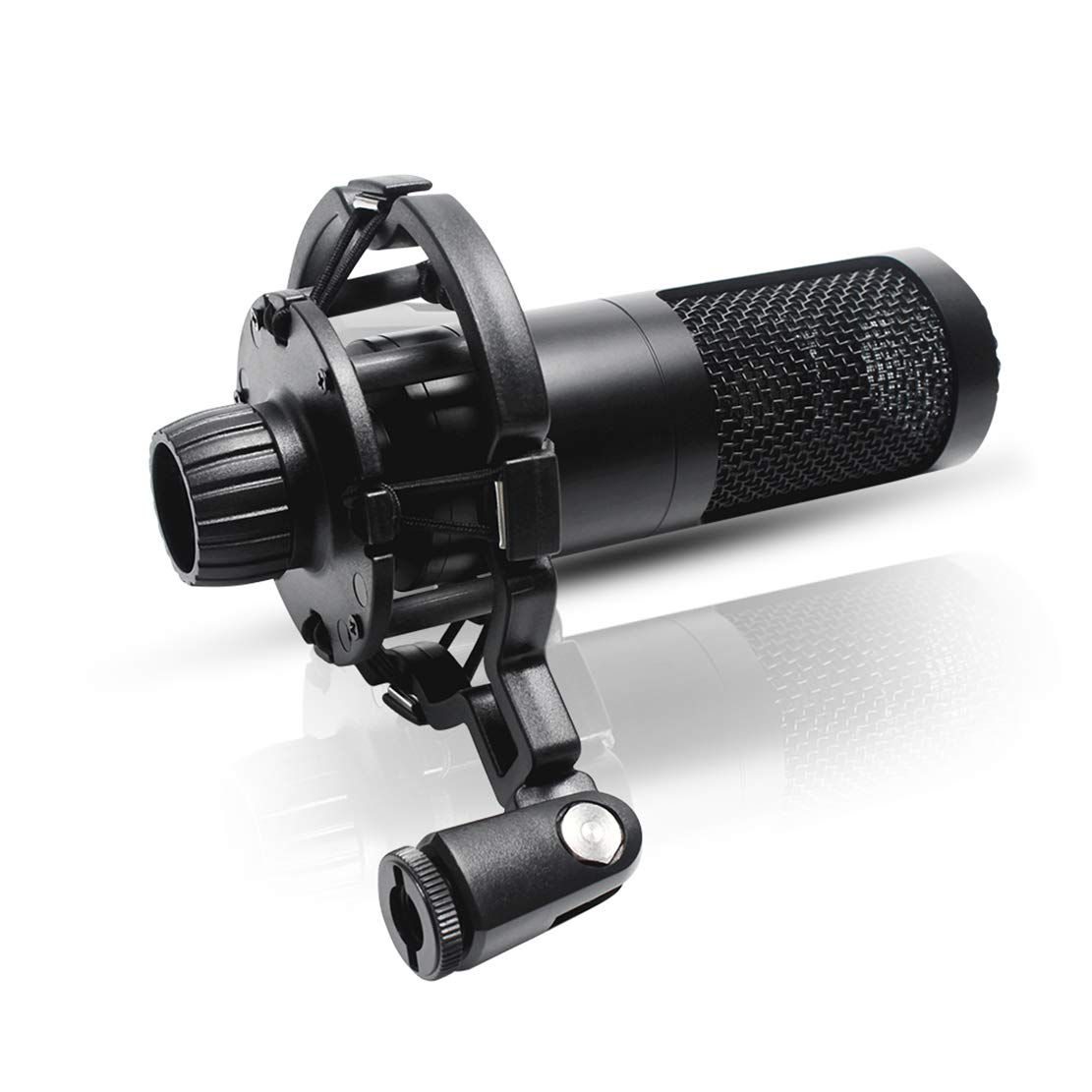 Professional AKT Condenser Microphone with Stand - Studio Quality PC Microphone for Recording, Podcasting, Streaming & Voice Chat (Perfect for Home Studios, Gaming Setups & Content Creation)