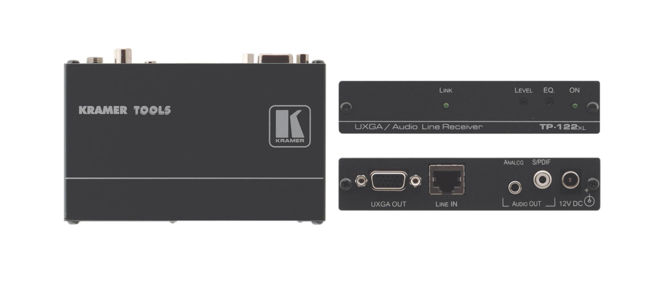 Kramer Electronics HD Video & Stereo Audio Receiver - Twisted Pair Extender for Home Theater & Office AV Systems