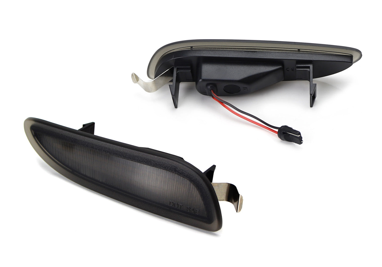 Smoked Lens White LED Side Marker Lights for 2003-2009 Mercedes W209/C209 CLK - Durable & Bright Replacement - Perfect for Night Driving & Car Customization