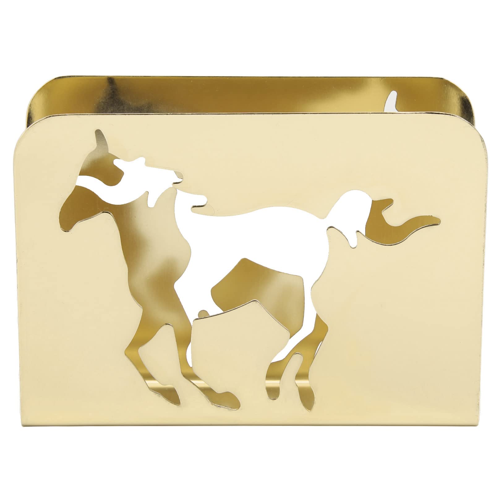 Modern Gold Iron Napkin Holder - Elegant Tissue Dispenser & Paper Rack for Home, Office, Dining Table Decor | Perfect for Kitchen, Restaurant, and Party Settings