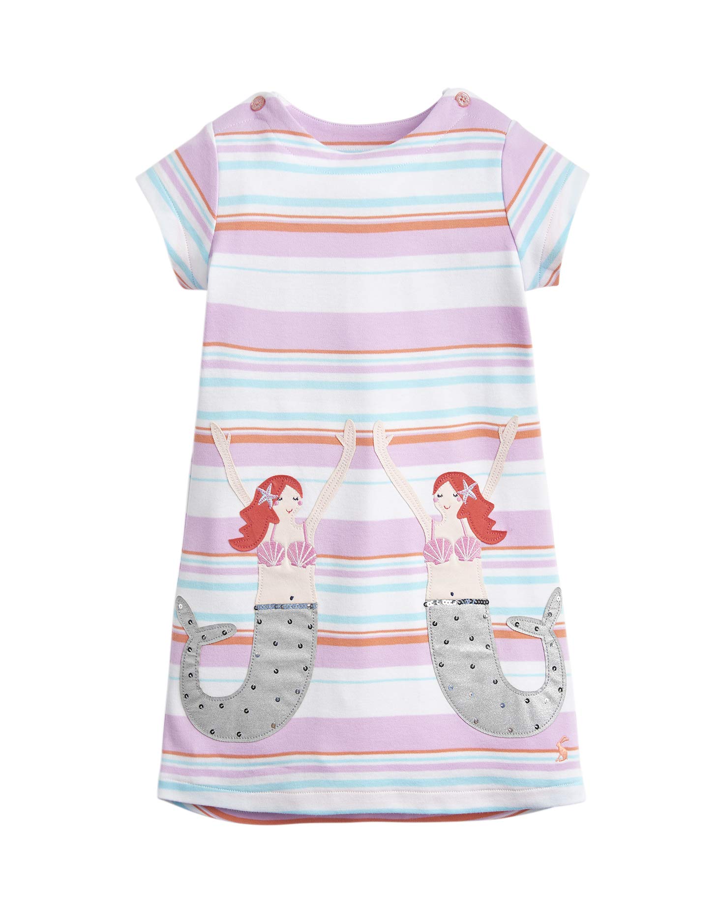 Joules Kaye Applique Dress - Cream Multi Stripe Mermaid Maxi Dress for Women | Floral Embroidery Beach Wedding Party Gown | Perfect for Summer Vacations, Date Nights & Special Occasions