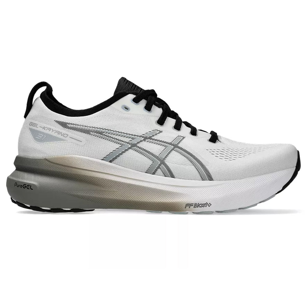 ASICS Men's GEL-Kayano 31 Running Shoes - White/Piedmont Grey - Size 12.5 D (Medium) - Premium Cushioning for Long-Distance Running & Marathon Training