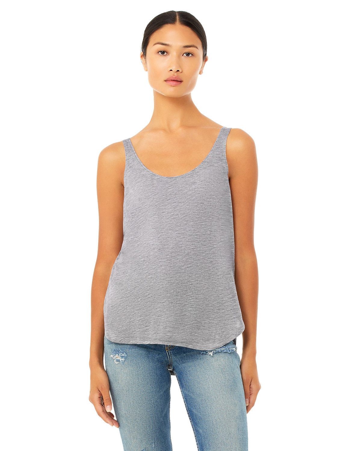 Bella + Canvas B8802 Women's Flowy Side Slit Tank Top - Soft & Comfortable Summer Casual Wear for Yoga, Beach & Everyday Outfits