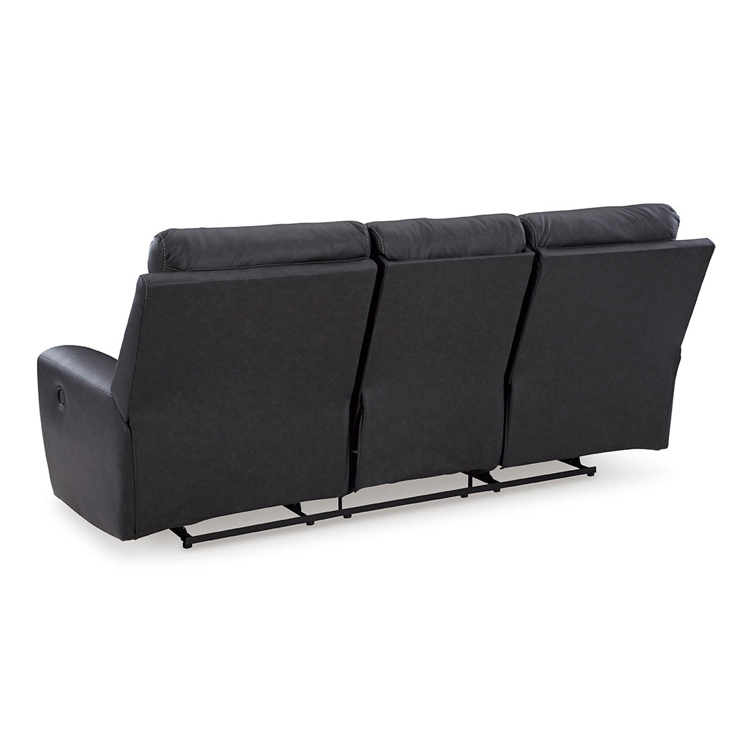 Montacute Reclining Sofa - 3-Seater Leather Recliner Couch with Cup Holders & USB Ports | Perfect for Living Room, Home Theater & Family Relaxation