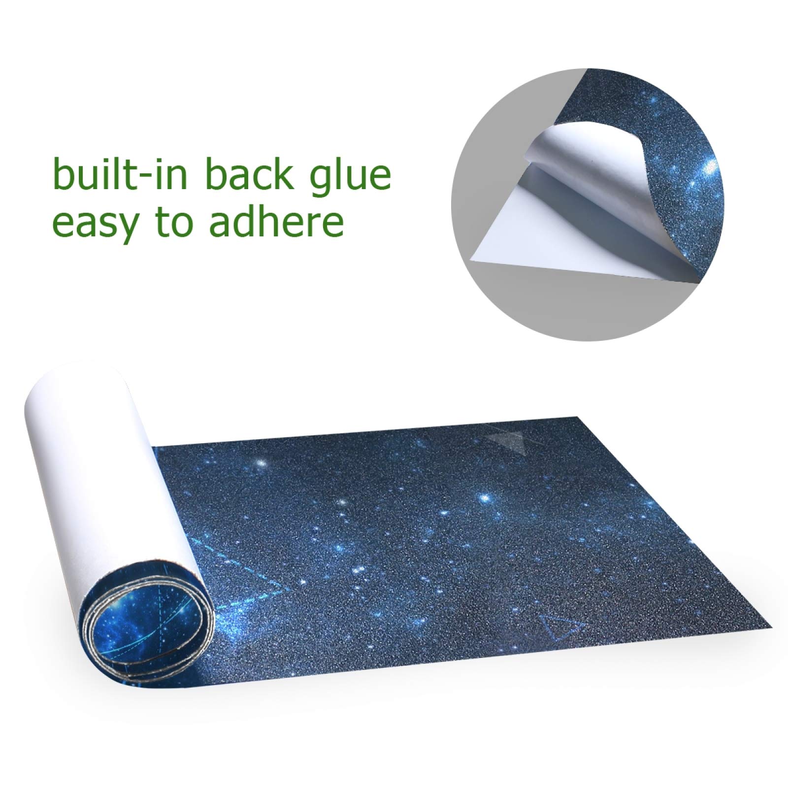 Bolaz Non-Slip Skateboard Grip Tape - 33.1 x 9.1 Inch Waterproof Sandpaper Griptape with Galaxy Hexagram Design for Longboards, Scooters & Skate Decks | Durable Anti-Slip Traction for Street Skating & Tricks