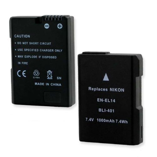 7.4V 1000mAh Replacement Li-Ion Battery for Nikon D2100 Digital Camera - High Capacity Power Solution for Photography & Video Shooting - Empire Scientific #BLI-401
