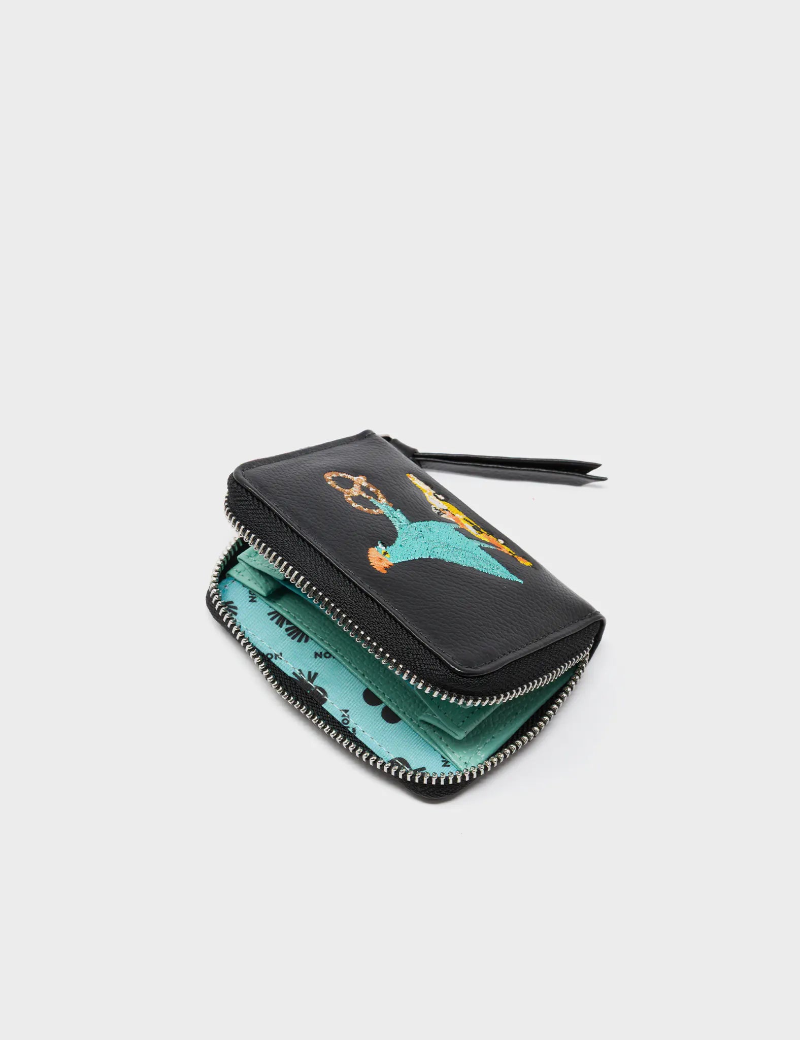 Premium Frodo Black Leather Zip Around Wallet for Men - RFID Blocking & Multiple Card Slots - Stylish Pigeonista Design for Everyday Use & Travel