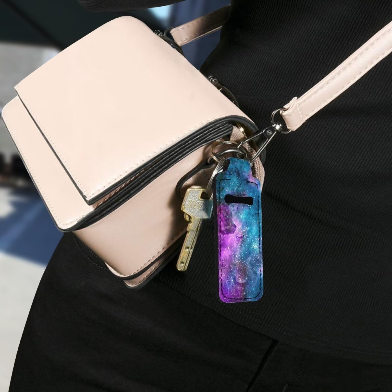 Showudesigns Lip Balm Keychain Holder for Women & Girls - Cute Chapstick Keychain Accessory - Perfect for Purse, Backpack, Gym & Travel Essentials