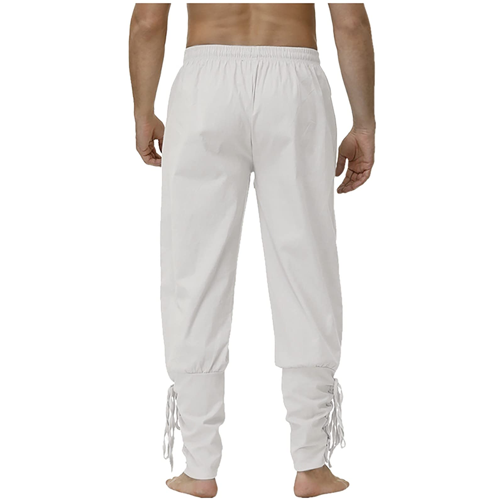 Men's Solid Color Cuff Jogger Pants with Drawstring Waist - Comfortable Casual Track Pants for Workout, Lounge & Everyday Wear