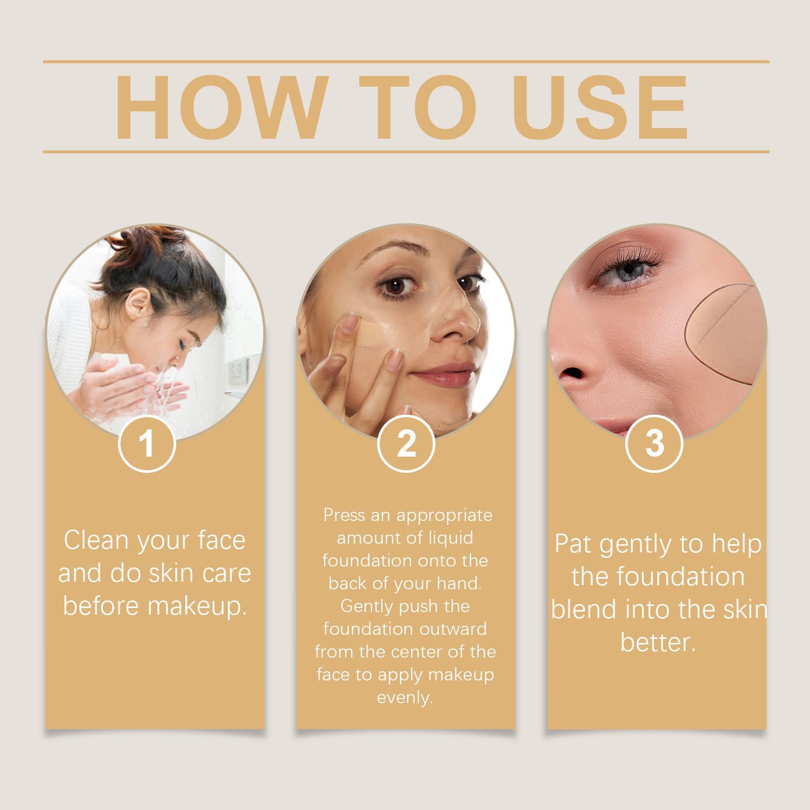 Contrast Color Changing Mature Skin Foundation - Adjusts to Match Your Skin Tone | White to Natural Foundation for Flawless Coverage | Perfect for Daily Wear, Special Occasions & Photography