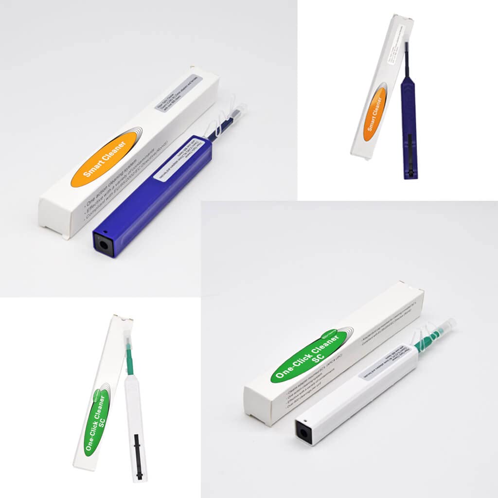Fiber Optic Cleaning Kit - 1.25mm & 2.5mm Cleaner Pens with Wipes for FC/SC/ST/LC/MU Connectors - Professional FTTH Maintenance Tool for Home & Office Network Equipment