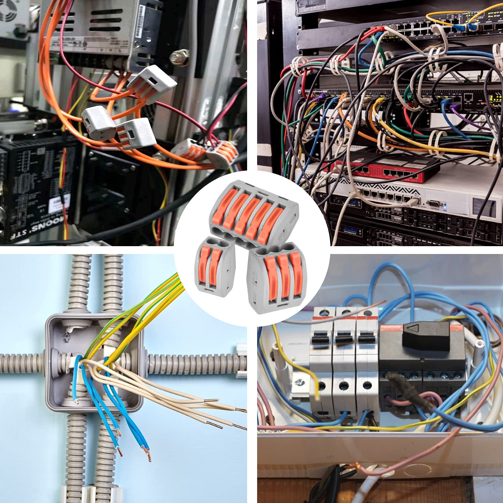 Lever Wire Nut Connectors - Compact Electrical Connectors Kit for Quick Terminal Block Splicing | Universal Soft & Hard Wire Connection | Ideal for Home Wiring, DIY Projects & Electrical Repairs