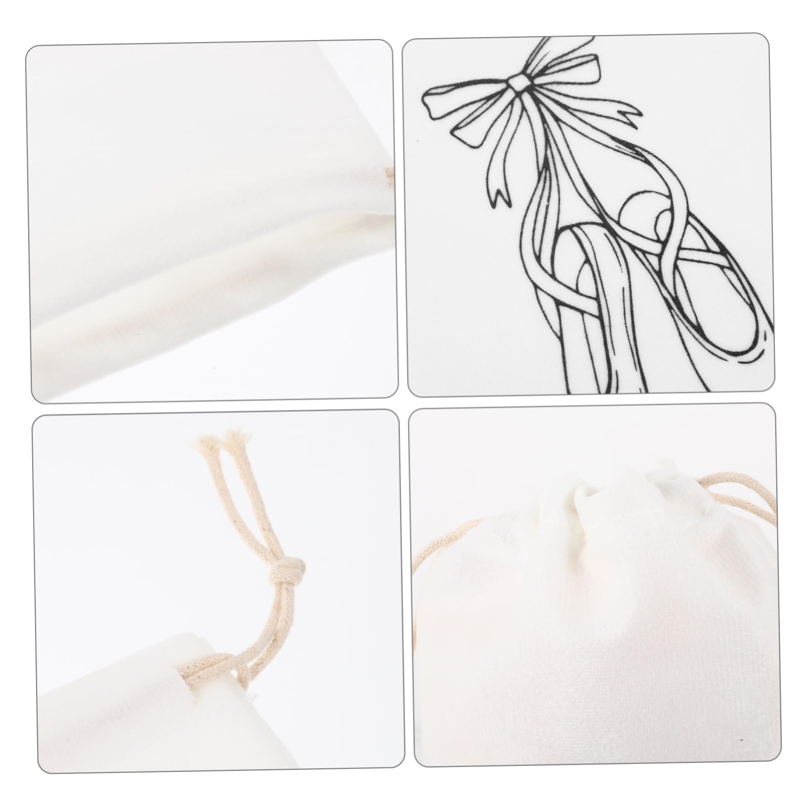 WESIEVYA Ballet Shoe Bags - 3 Pack Drawstring Dance Shoe Storage Pouches | Lightweight Lint-Free Material | Perfect for Ballet, Jazz, and Dance Classes | Compact & Convenient for Daily Use