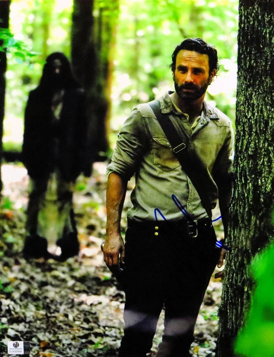 Andrew Lincoln Signed Autographed 11X14 Photo - The Walking Dead Forest GV830884 - Perfect for Collectors, Fans & Home Theater Decor
