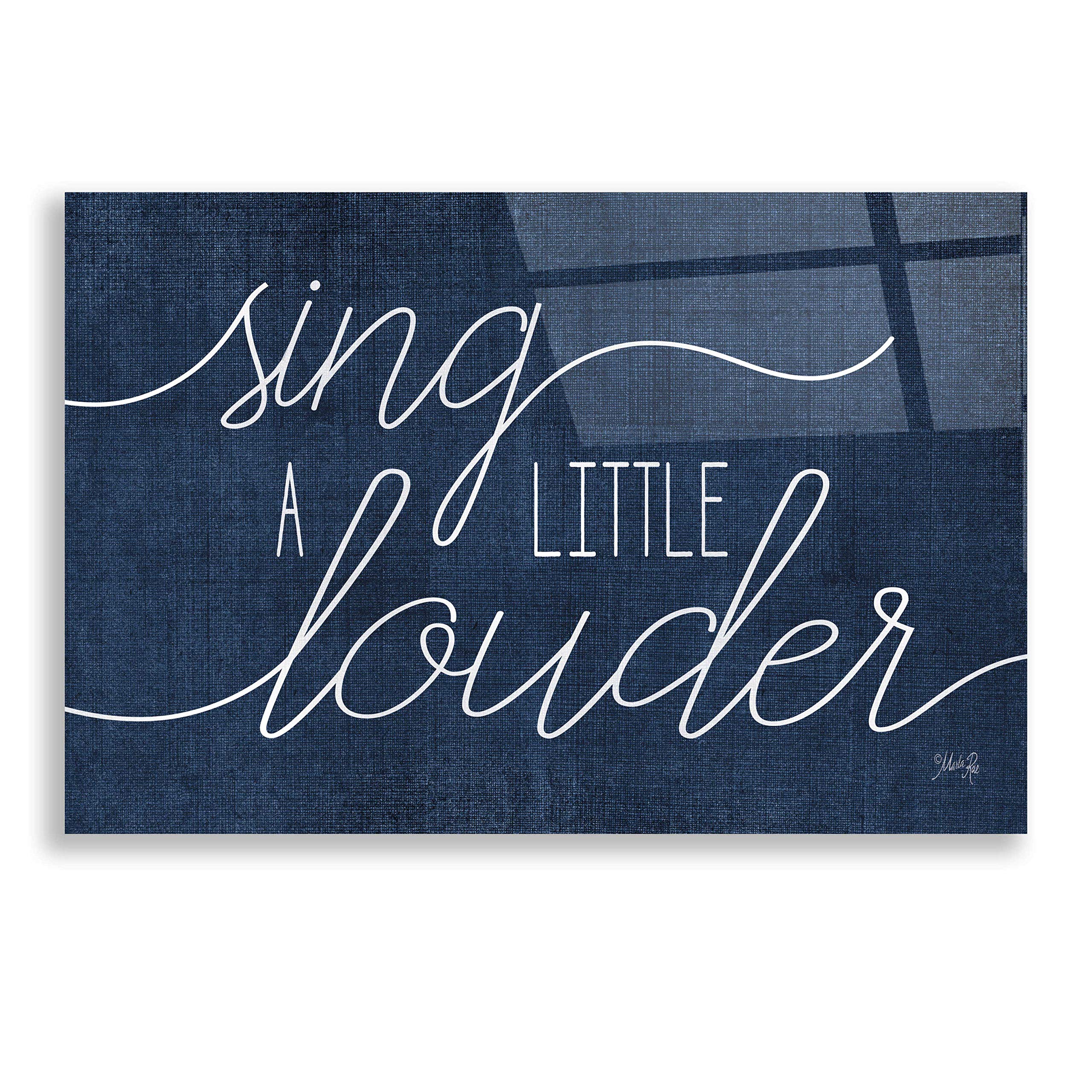 Epic Art 'Sing a Little Louder' by Marla Rae - 24x16 Inch Acrylic Glass Wall Art - Modern Home Decor for Living Room, Bedroom & Office