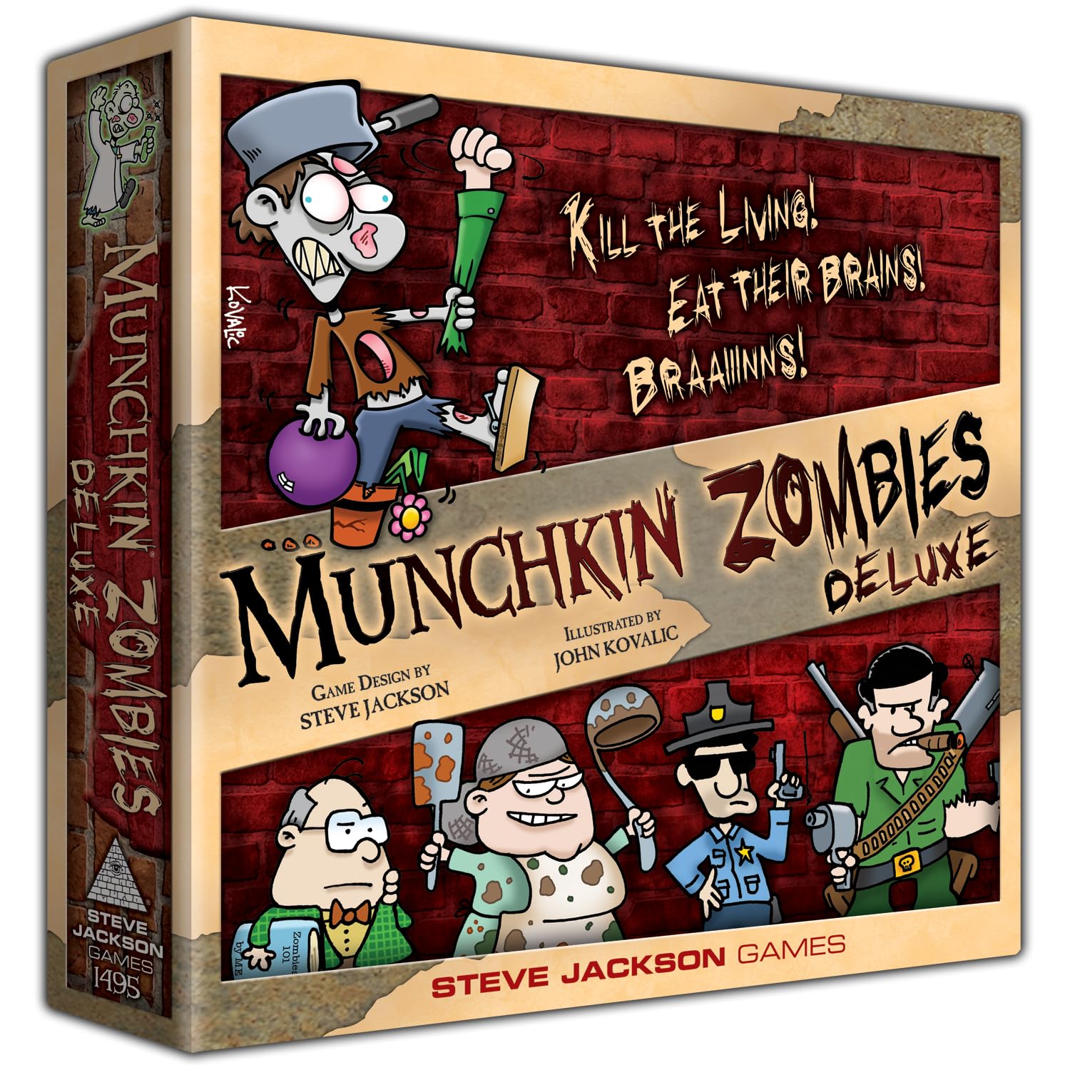 Munchkin Zombies Deluxe Card Game - Fun Zombie-Themed Strategy Board Game for Adults & Teens - Perfect for Game Nights, Parties & Family Gatherings