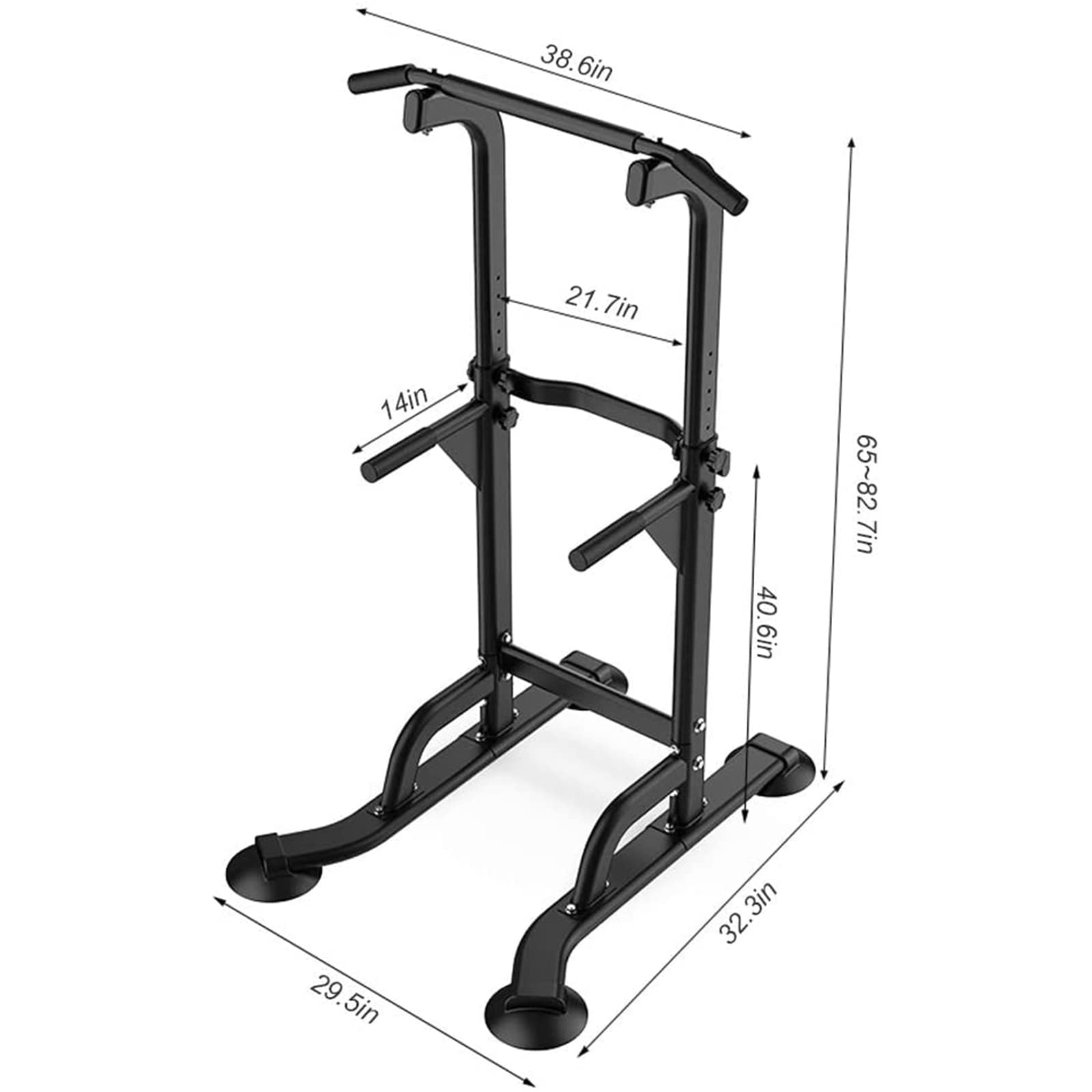 Soges Adjustable Power Tower - Pull Up Bar, Dip Station & Multi-Function Home Gym Equipment for Strength Training (PSBB005-CA) | Perfect for Home Workouts, Calisthenics & Full-Body Fitness