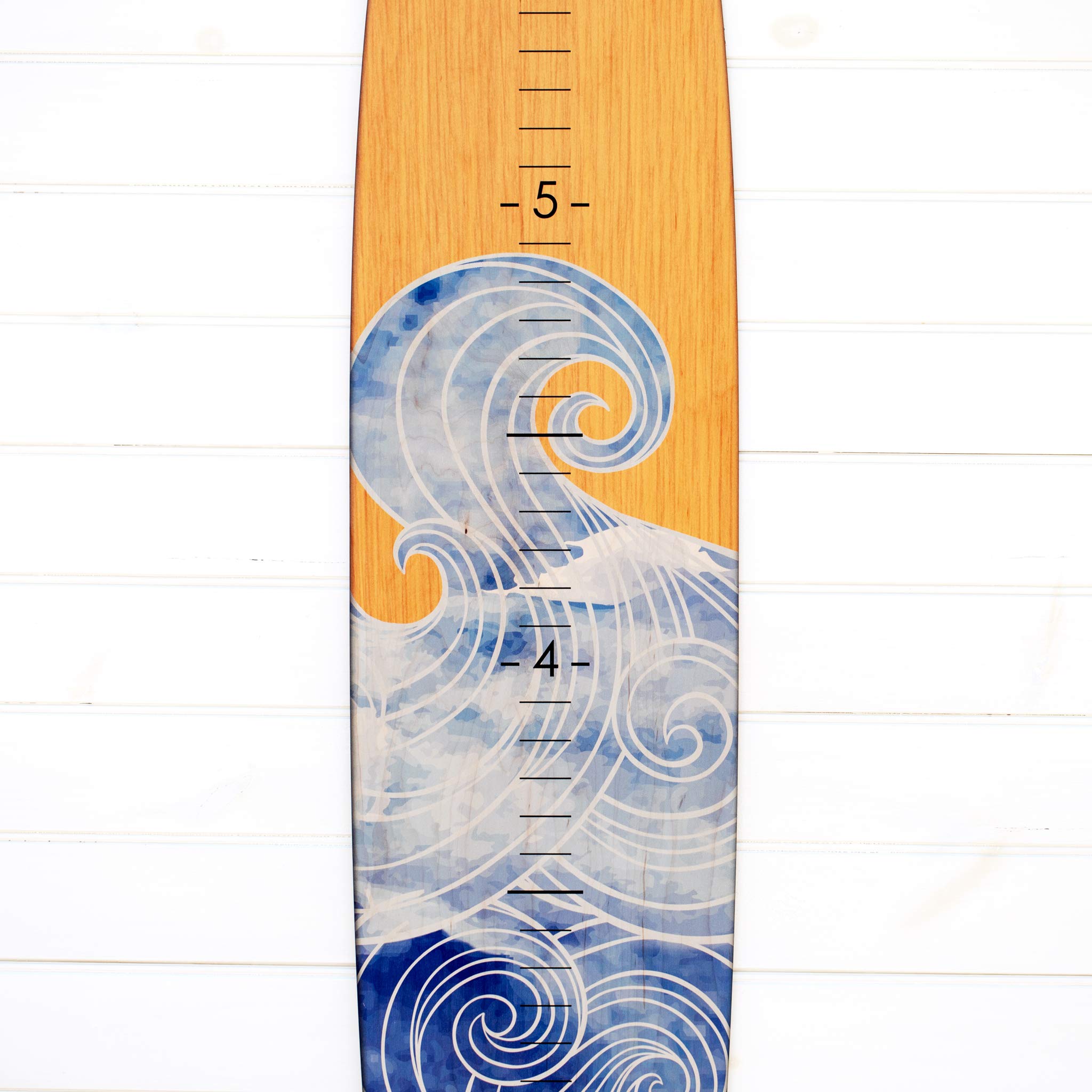 Wooden Surfboard Growth Chart for Baby & Kids - 57