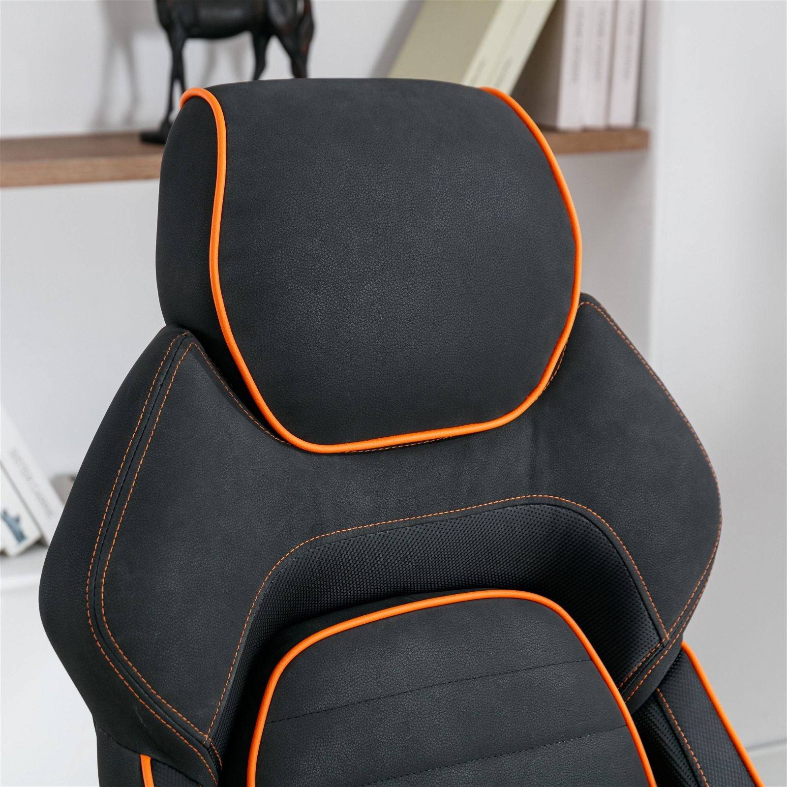Premium Ergonomic Gaming & Office Chair with Adjustable Armrests - Black & Orange by Tauris - Perfect for Long Work Hours & Intense Gaming Sessions