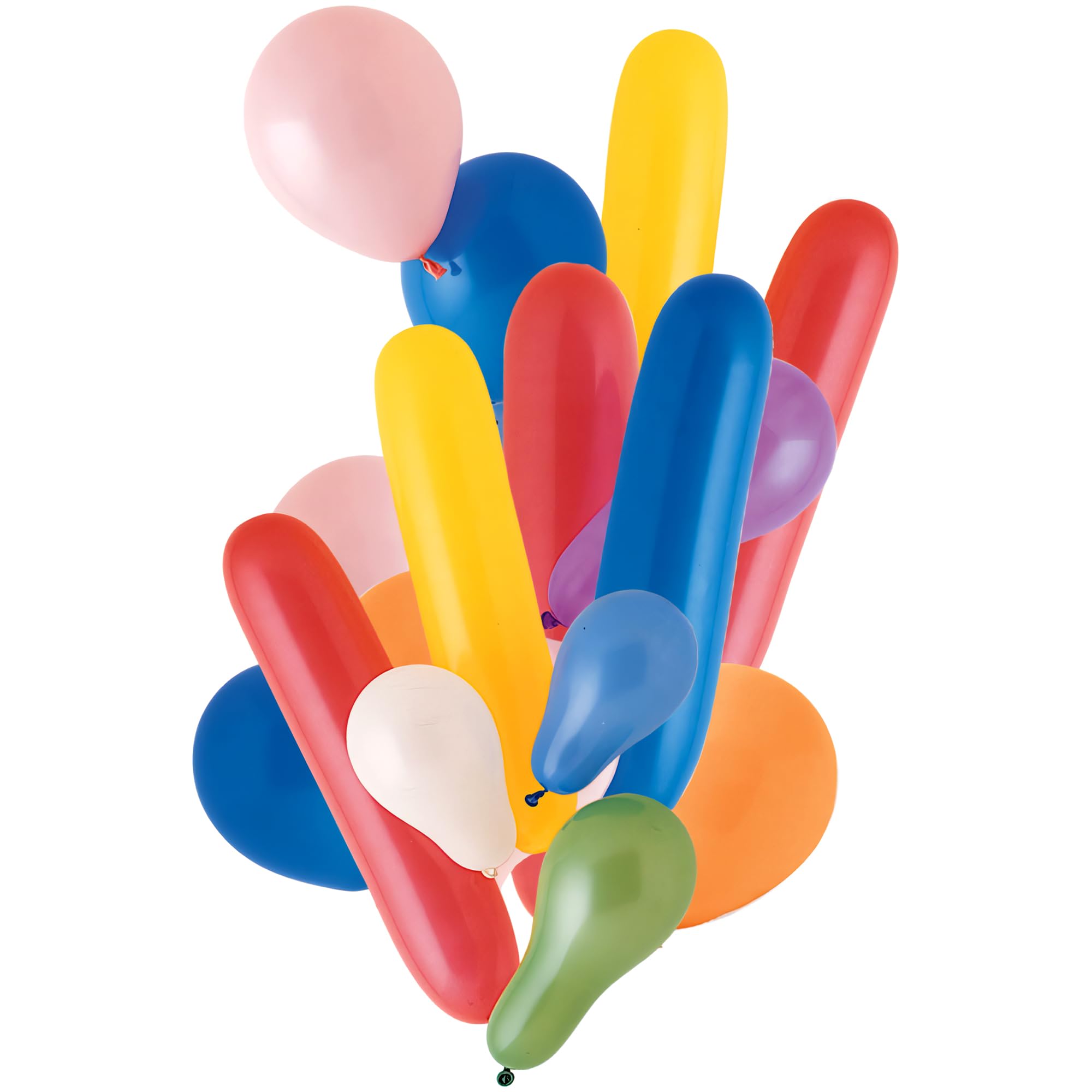 100 Grams Party Latex Balloons - Assorted Colors & Shapes (1 Pack) for Birthday, Wedding & Baby Shower Decorations